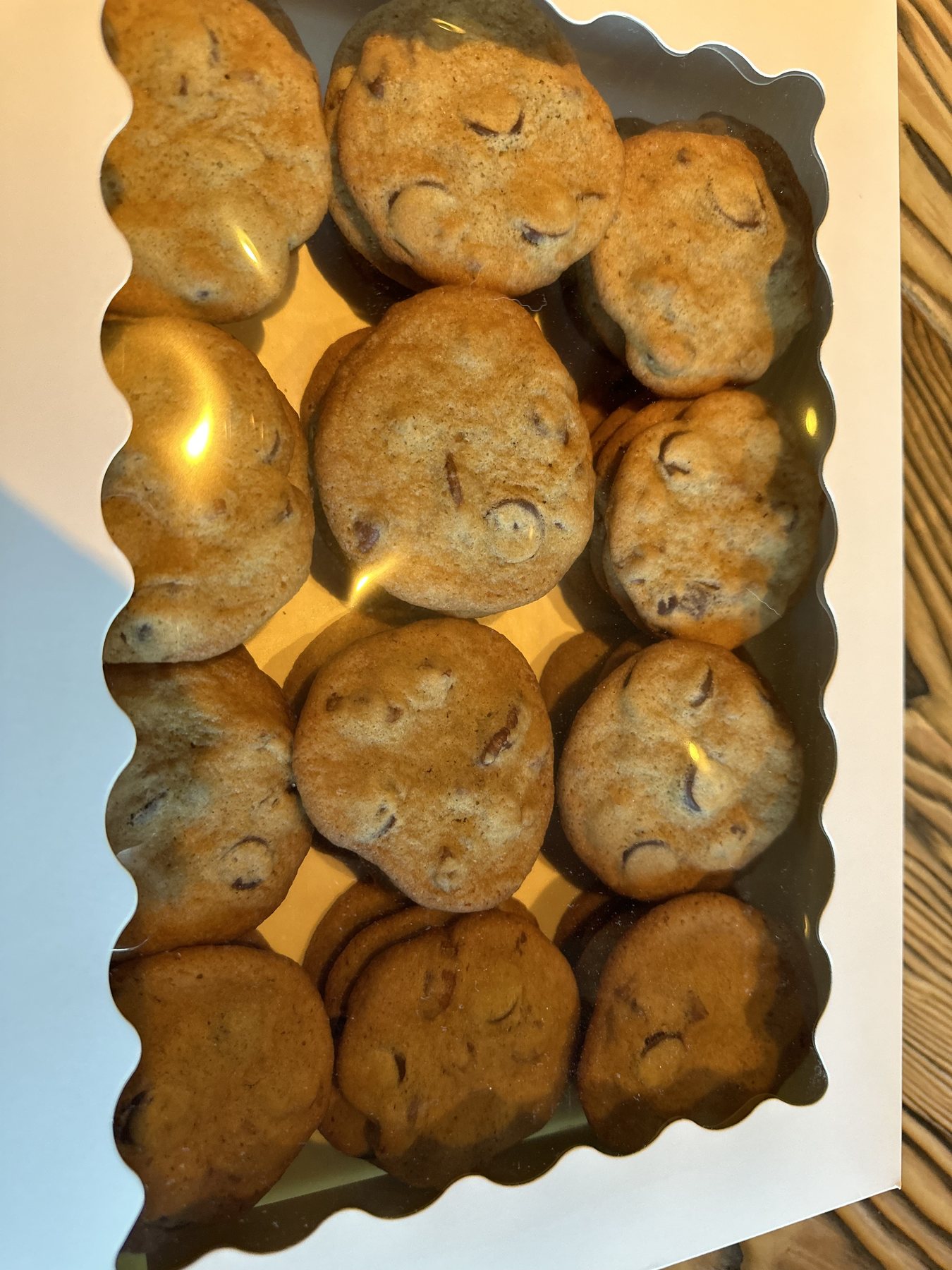 Boxed chocolate chip cookies