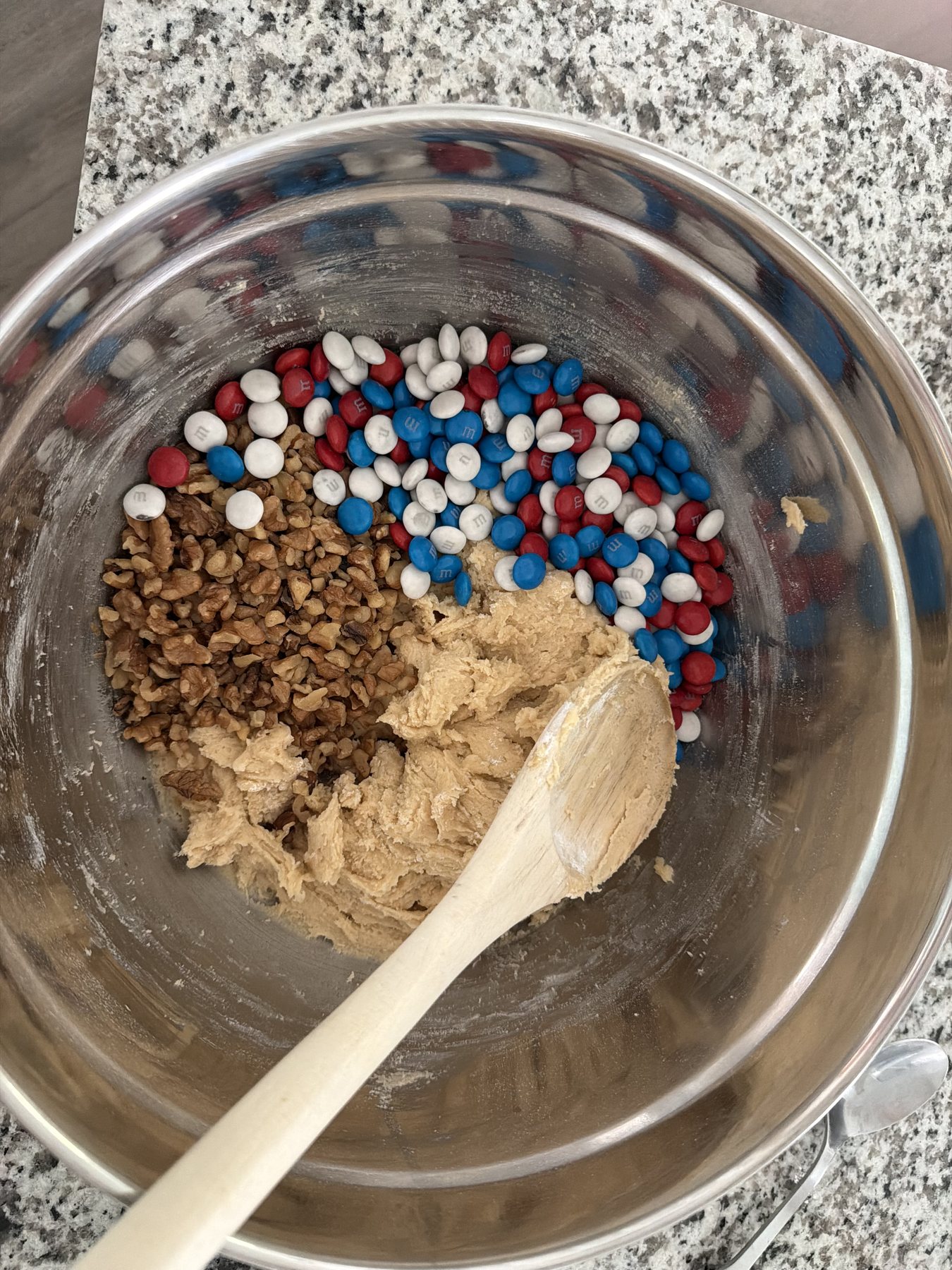Patriotic cookie prep