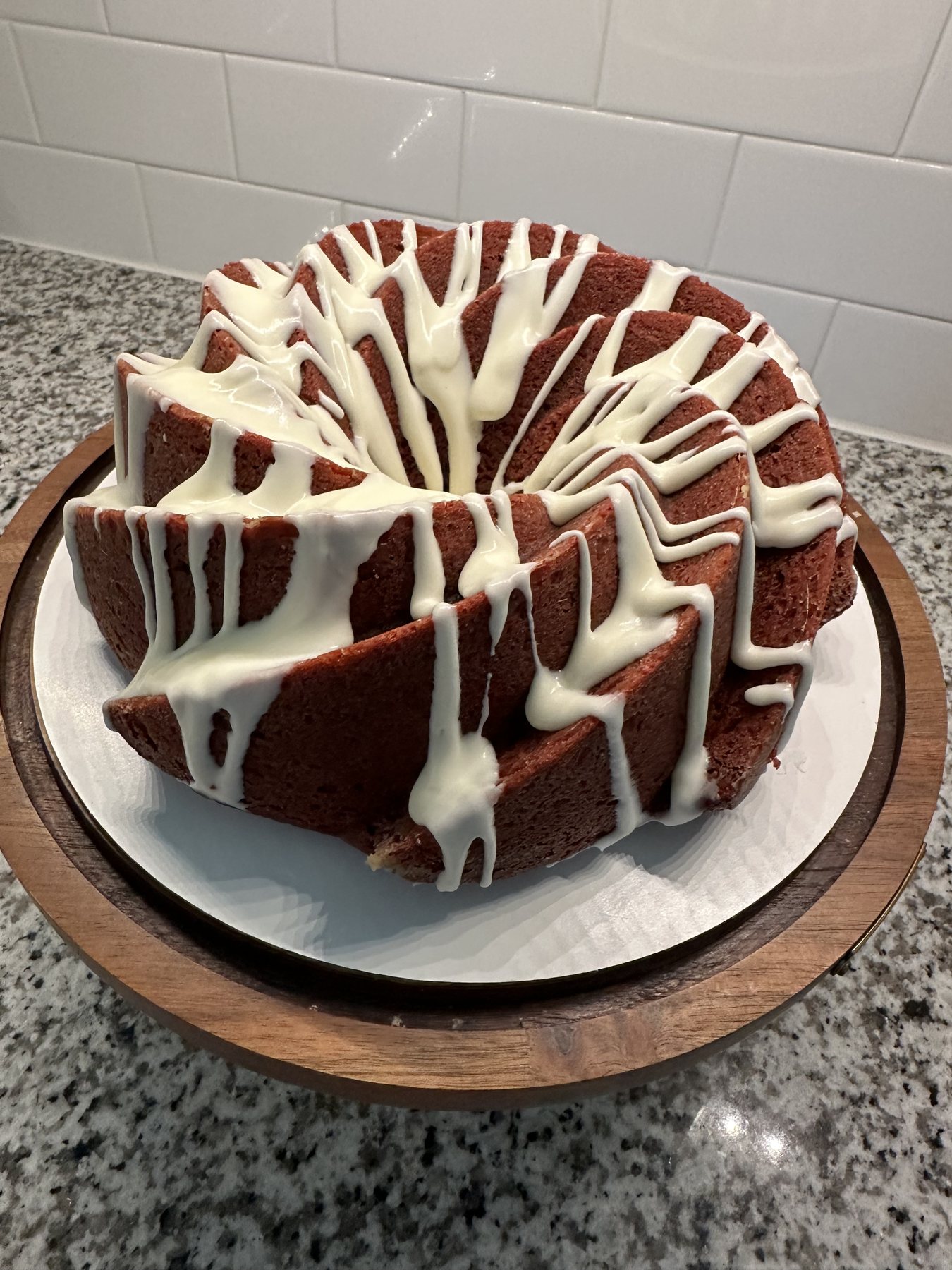 Red velvet Bundt cake